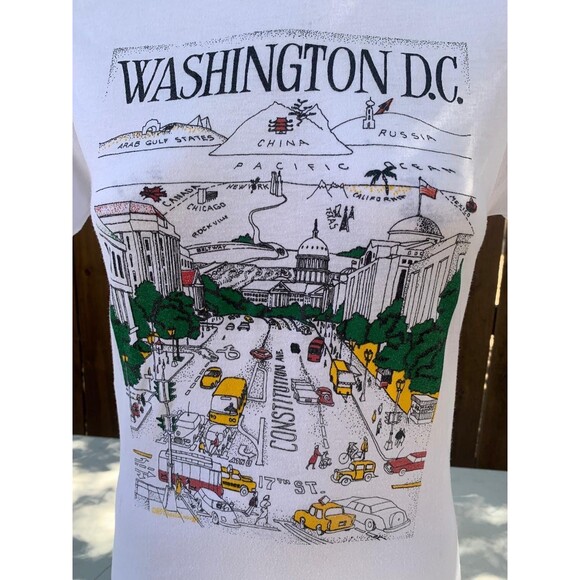 Vintage 80s Spring Ford wear Washington DC graphic tee tshirt M runs Smaller - Picture 2 of 8